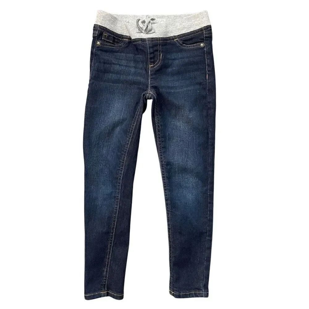 Wonder Nation Girl’s Blue Dark Wash Pull-On Denim Jeggings Size 6/6X